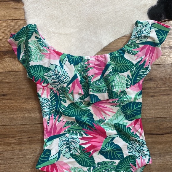 Matilda Jane Palm Tree Paradise Ruffle Swimsuit - Picture 8 of 9
